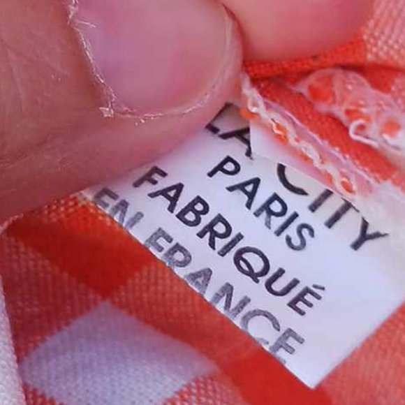 Orange gingham tank top - Picture 4 of 5